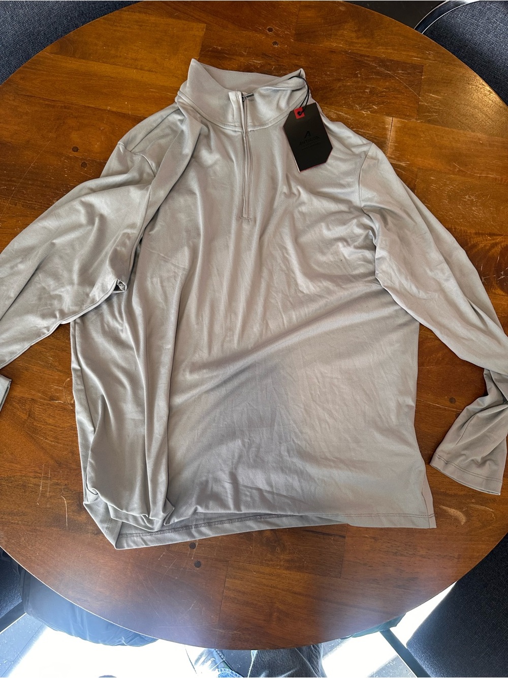 Antigua Men's Light Gray Quarter-Zip Pullover